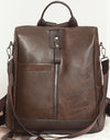 Backpacks PU Leather Travel Back Pack Ladies Large Capacity Shoulder Handbags