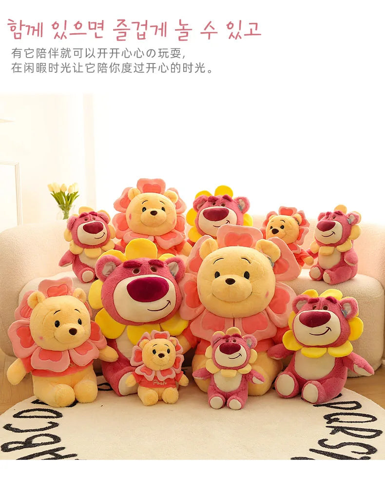 Sunflower Fairy Strawberry Bear Plush Stuffed Doll Toy