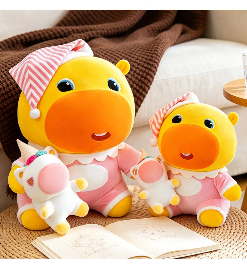 Sleepwear Capybara Plush Toy With Unicorn Doll Soft Pillow