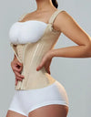 Fajas Colombianas Body Shaper Shapewear Women Vest Tops Double Compression Waist Trainer Corset Adjustable Zipper and Hook-eyes