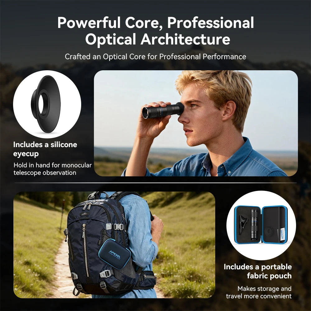 5X to 10X Telephoto Zoom Smartphone Lens with Universal Clip