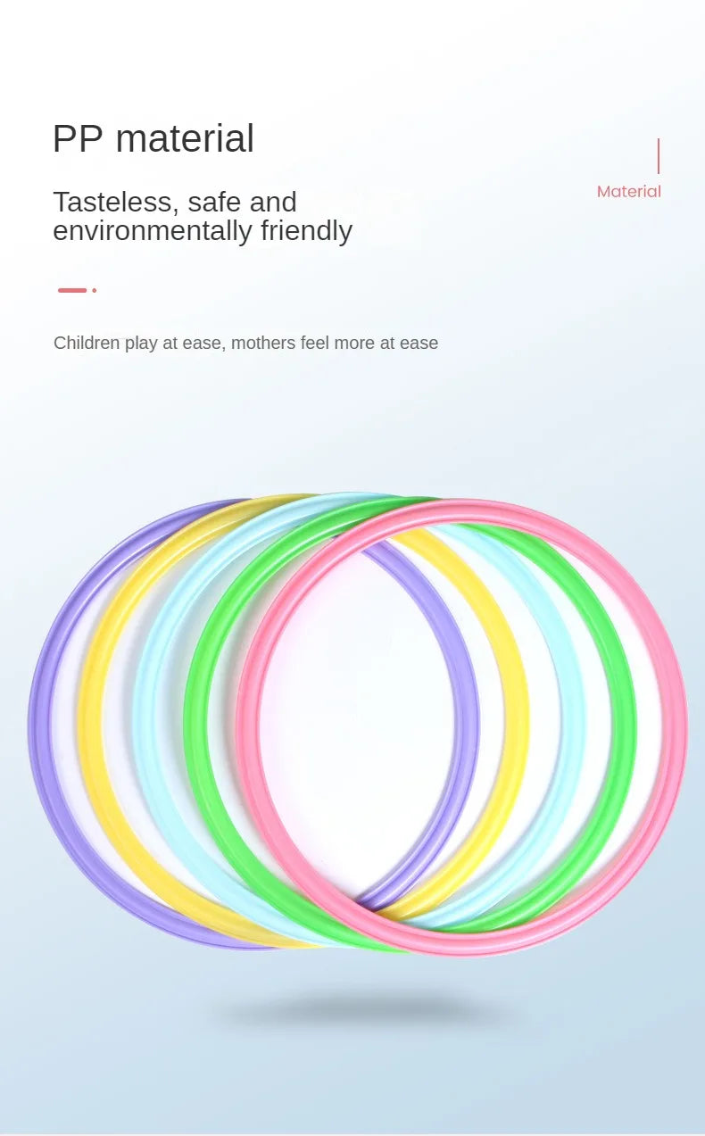 Outdoor s Funny Physical Training Sport Toys Lattice Jump Ring Set Game 10 Hoops 10 Connectors for Park Play Boys Girls