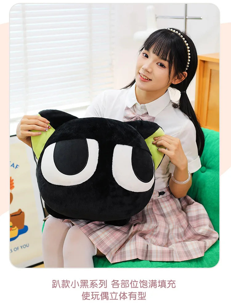 Cute Black Cat Character Plush Stuffed Doll Pillow Toy