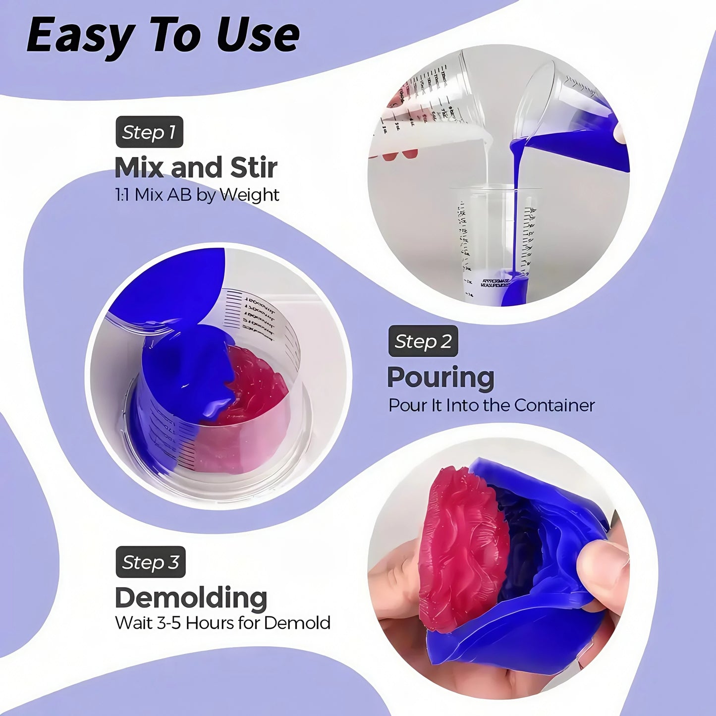 Silicone Mold Making Kit – Easy-Mix Flexible Platinum-Cured Silicone for Resin Casting Molds