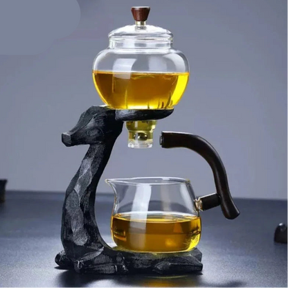 Tea Set Elk Shape Automatic Tea Set Purer Oolong Teapot And Cup Set Heat-resistant Glass Teapot With Base