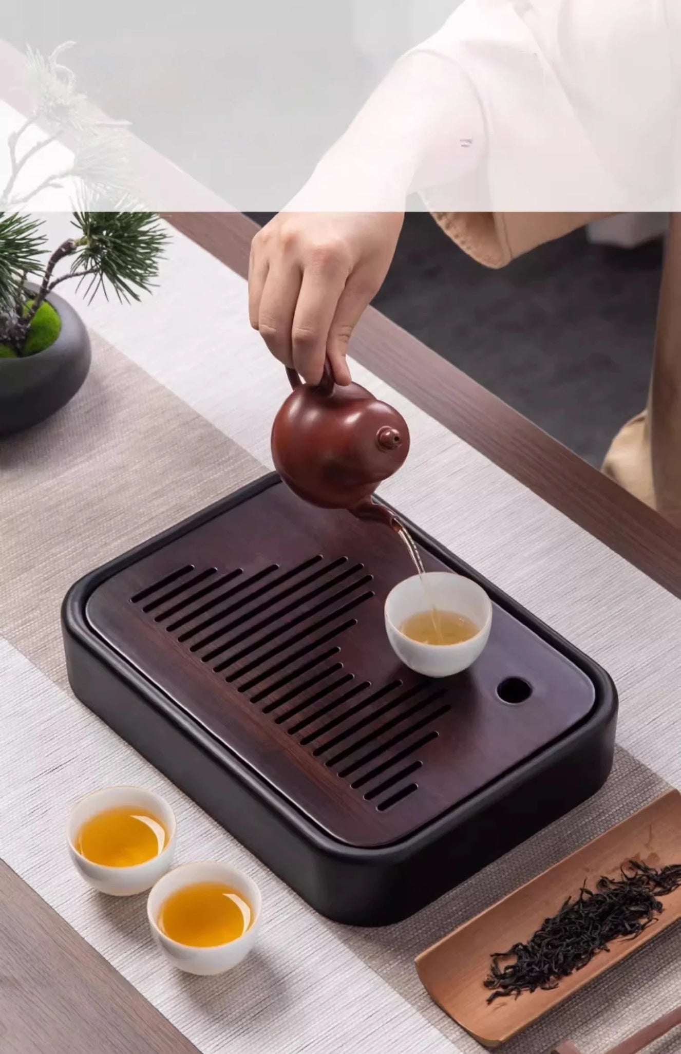 Kitchen Tea Tray Portable Dishes For Tea Bamboo Rectangle Storage Of Water Woodentray For Chinese Style Chaban Tea Table