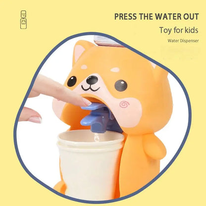 Kids Mini Dual Water Dispenser Toy Cute Water Juice Milk Drinking Fountain Simulation Kitchen Toys for Boys Girls Gift