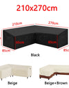 L Shape Corner Outdoor Sofa Cover Waterproof Rattan Corner Furniture Cover V Shape Sofa Table Chair Protective Dust Covers