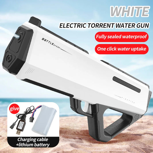 Fully Automatic Electric Water Gun – Rechargeable Continuous Firing Water Blaster for Summer Outdoor Activities