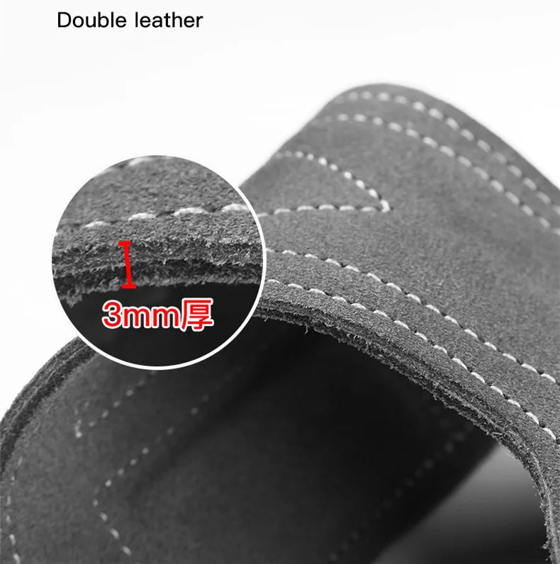 Cowhide Gym Gloves Grips Anti-Skid Weight Power Belt Lifting Pads Deadlift Belt Workout Crossfit Fitness Gloves Palm Protection