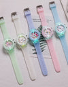 Cartoon Baby Unicorn Kids Watches Girls Toys Silicone Strap Flash Light Children Watch Clock Quartz Wristwatches