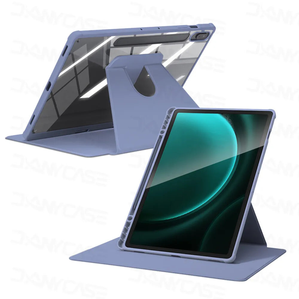 Case Fit Samsung Galaxy Tablet Case for S9 FE S6 lite Tab A9 A8 S7 S8 S9 and Plus FE Smart Auto Sleep Wake Function Acrylic Case