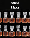 50ml 100ml 6pcs 12pcs Whisky Glass Liquor Bottle French Carved For Alcohol Wedding Gifts Wine Mini Container Storage Favour Set