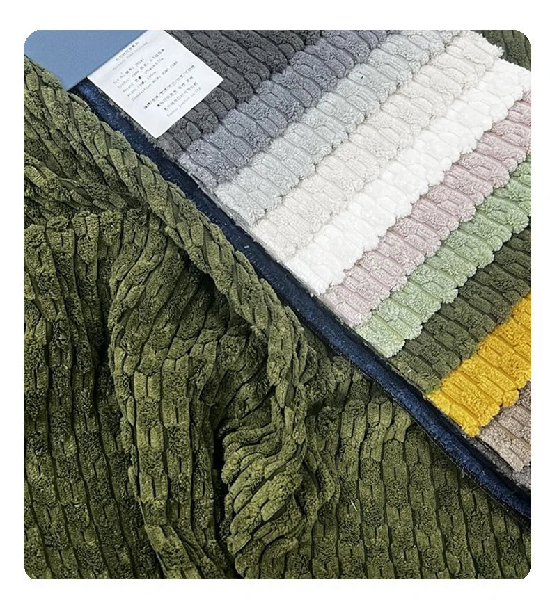 1M/2M/3M/5M Thick Plush solid color Chain Corduroy Fabric Polyester and Nylon Warm Coat Clothing Handmade Sewing Sofa Pillow DIY