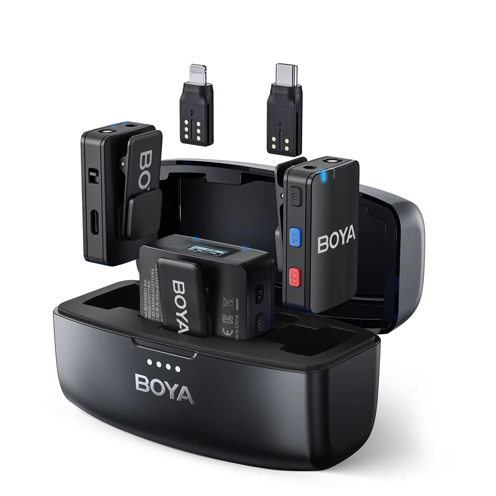 MIC All-in-One Wireless Lavalier Microphone for iPhone Android DSLR Cameras Gaming Live Streaming Vlog Video Recording