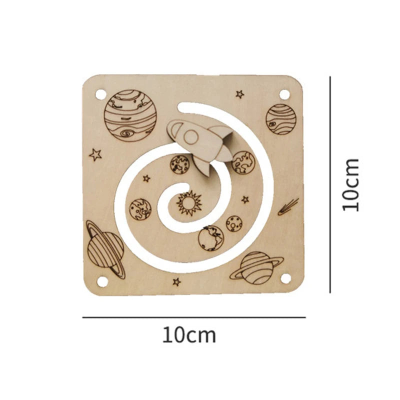 Montessori Busy Board DIY Accessories Wooden Toys Busyboard  Fine Motor Skills Activity Board Educational Toys for
