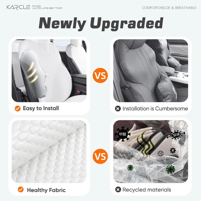 For Tesla Model 3/Highland 3 For 2020-2024 Model 3 Car Seat Cover 5-Seat Ice Silk Seat Cushion Summer Breathable Car Mat Pad