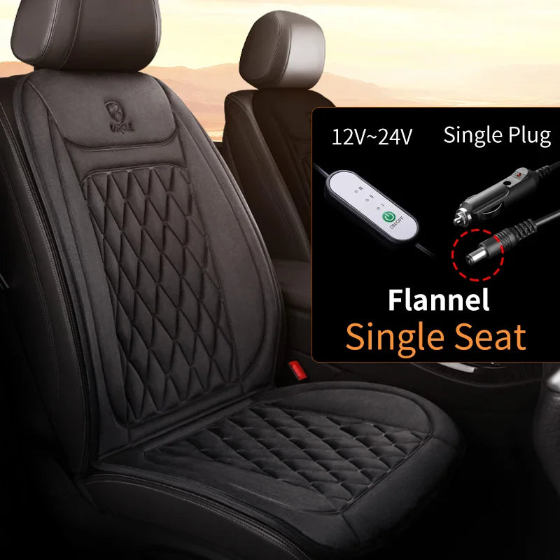 12V 24V Heated Car Seat Cover Fast Heating Electric Car Seat Cushion