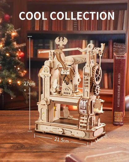 3D Wooden Puzzle Model Kits Classic Printing Press Mechanical Gears