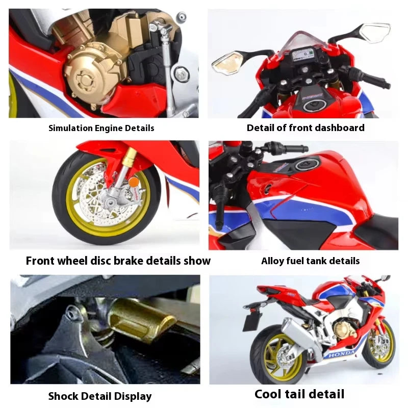 1:9 Honda CBR1000RR Alloy Die Cast Motorcycle Model Vehicle Collection Sound and Light Off Road Autocycle Toys Car