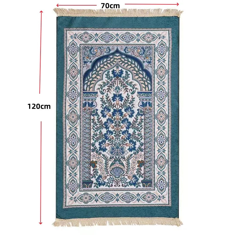 Islamic Prayer Rug Soft Praying Carpet Comfortable Muslim Praying Mat for Men Women Ramadan or Eid Gift