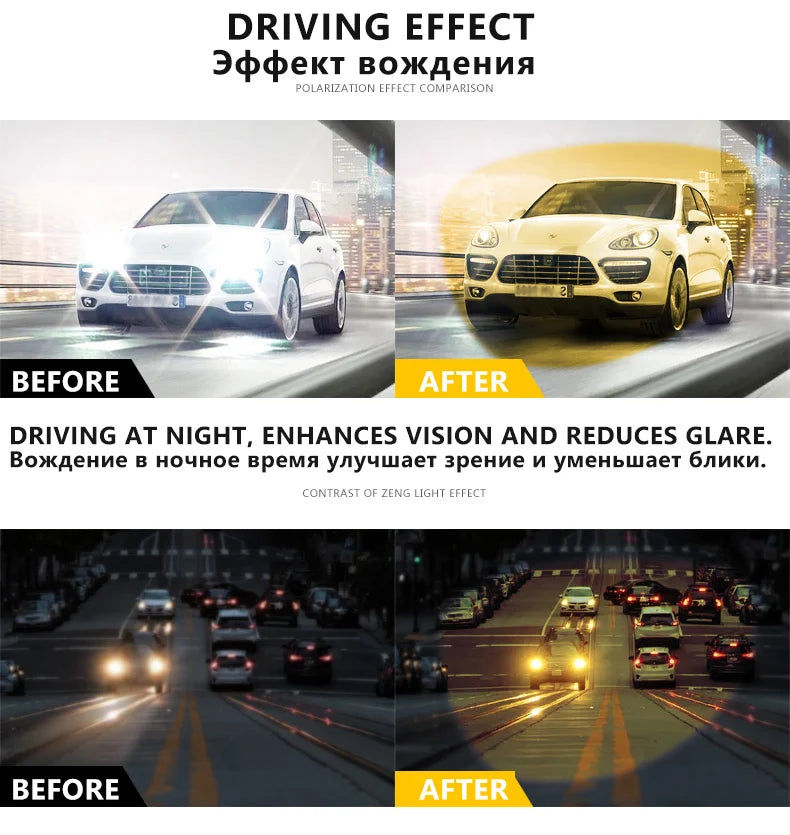 Memory Titanium Pilot Polarized Sunglasses UV400 Photochromic Night Vision Glasses for Men Women