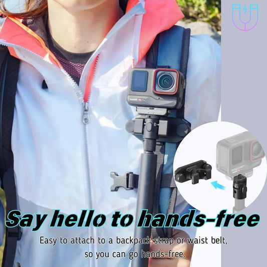 Magnetic Selfie Stick Holster Quick Release Holder for Insta360 Cameras