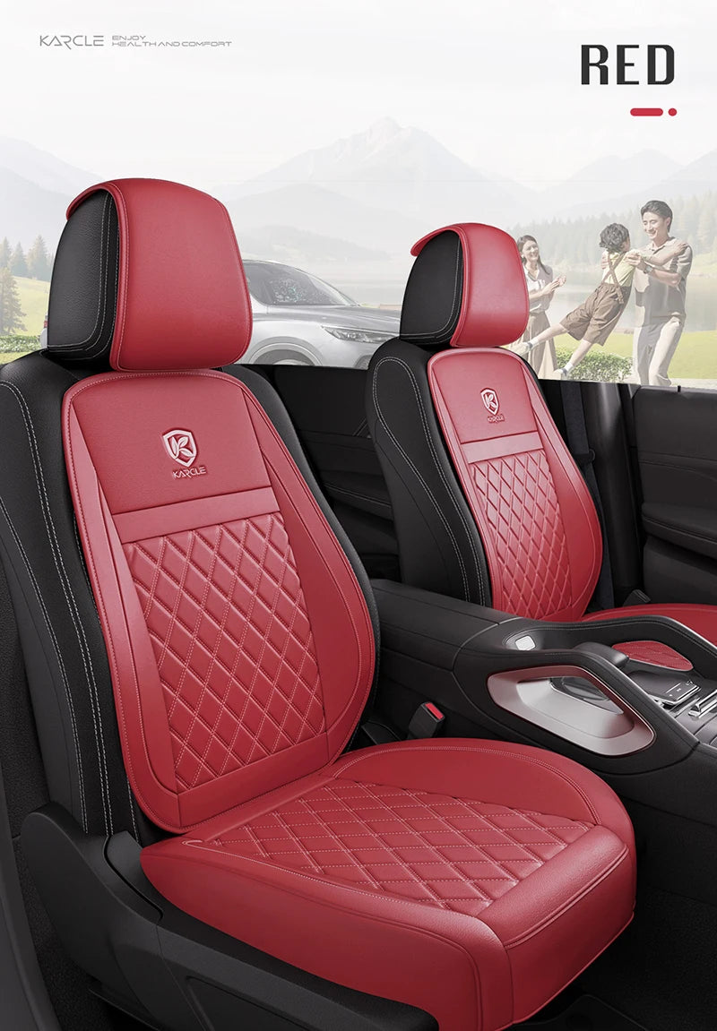 Leather Car Seat Covers Universal PU Cars Seat Cushion Cover Automobiles Seat Protector Waterproof Car Chair Pad Mat