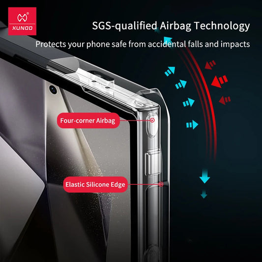 Clear Airbag Shockproof Case for Samsung Galaxy S26 Ultra / S25 / S25 Plus / S25 FE / Edge – Transparent TPU Acrylic Camera Protection Cover