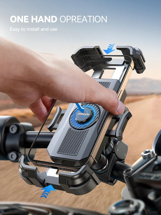 Motorcycle Phone Mount Anti Vibration Phone Holder for Motorcycle Handlebar Bike Phone Mount for iPhone for 4.7-7”Phone