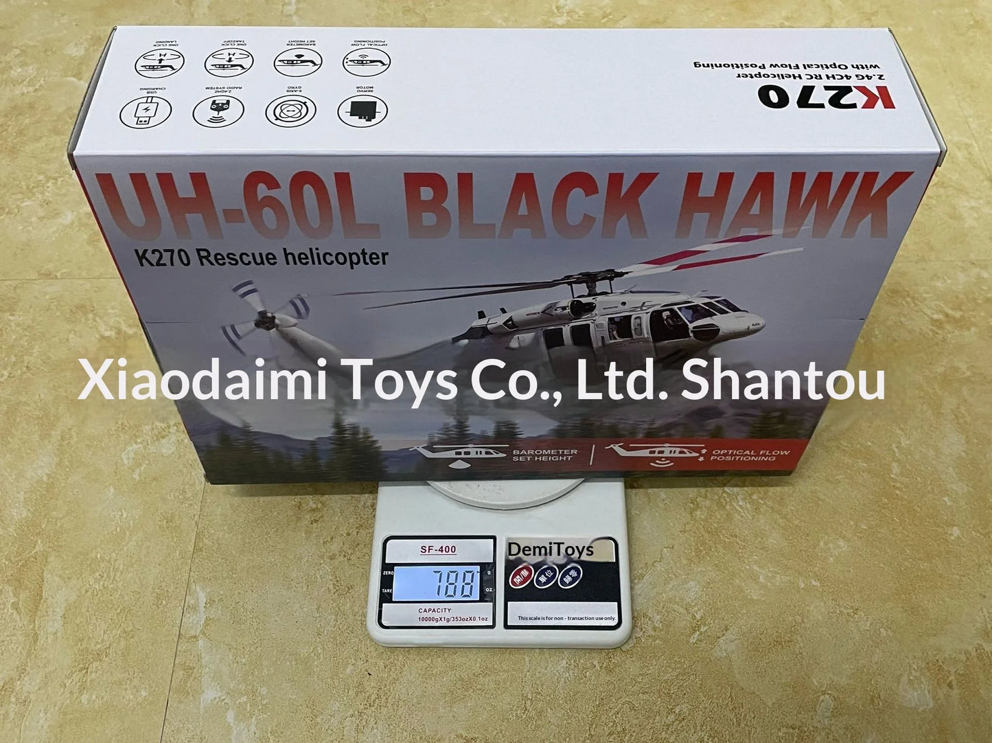Remote Control Military Helicopter With Brushless Motor And Optical Flow Positioning