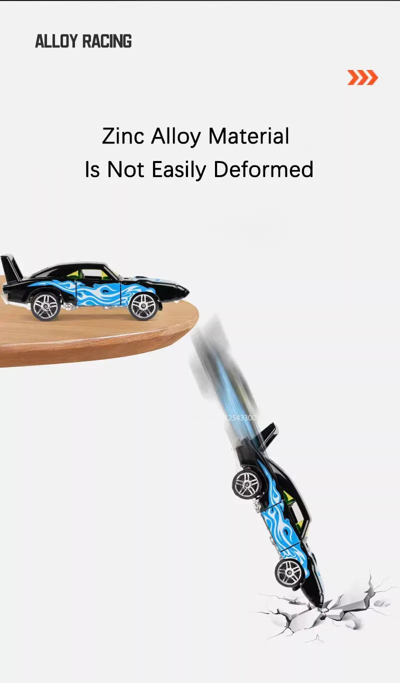 Scale 1:64 Container Alloy Trailer Model Toy Car Diecast Metal Movable Joint Pull Back Rescue Engineering Vehicles Gifts for