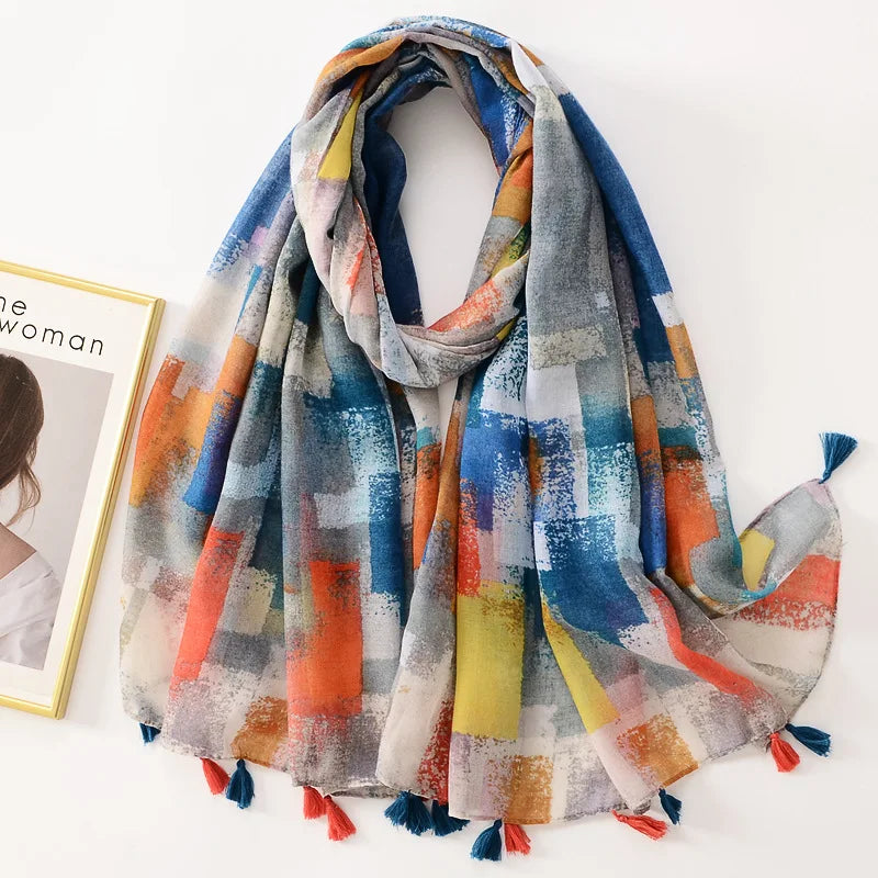 Bandannas Designer Scarf Luxury Scarves Woman Scarf Elegant Women's Shawls For Cotton Veils Bandana Brand