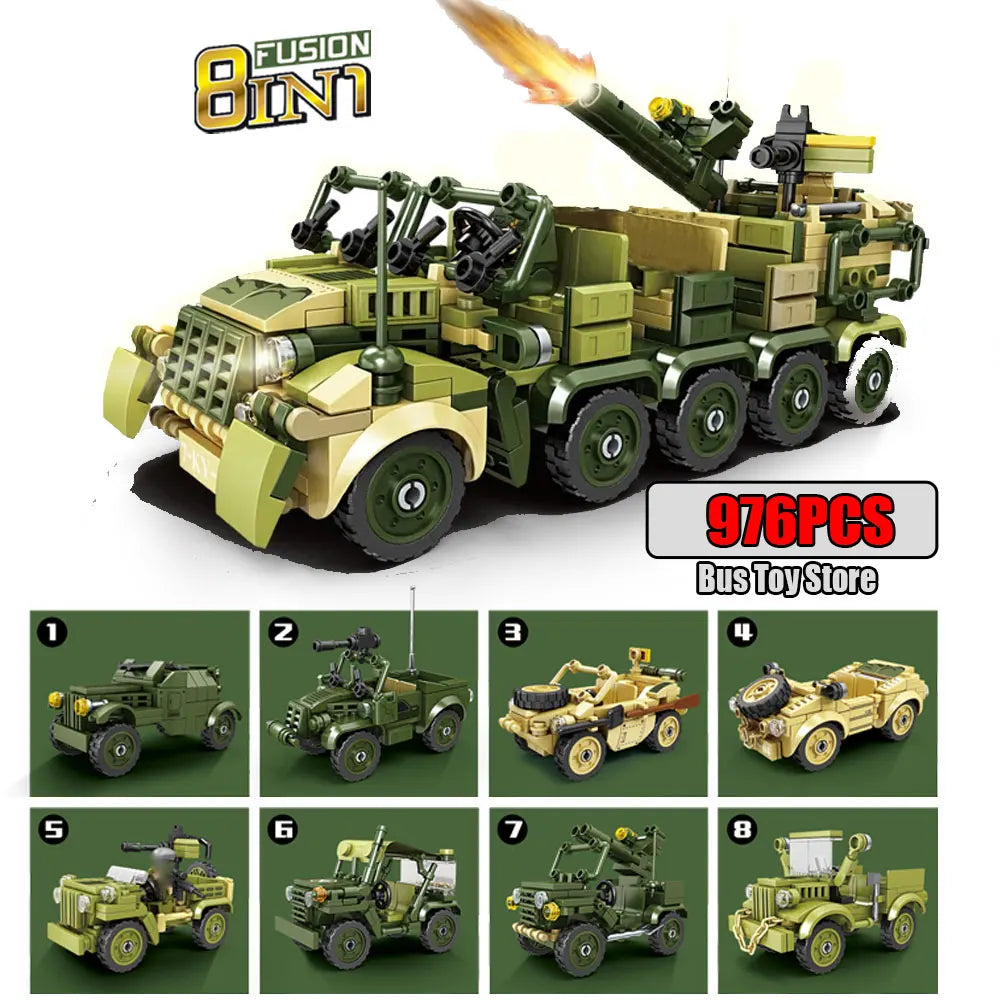 Aircraft Tank Aircraft Carrier MODERN EOLIPMENT MODERN WAR INFORMATION WW2 Military Model Building Blocks Bricks for Boy