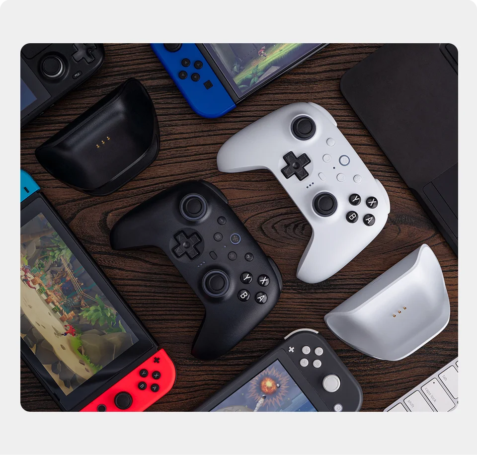 Wireless Gaming Controller with TMR Joysticks Motion Control and Charging Dock for Nintendo Switch and PC
