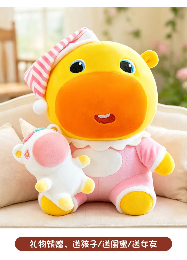 Sleepwear Capybara Plush Toy With Unicorn Doll Soft Pillow