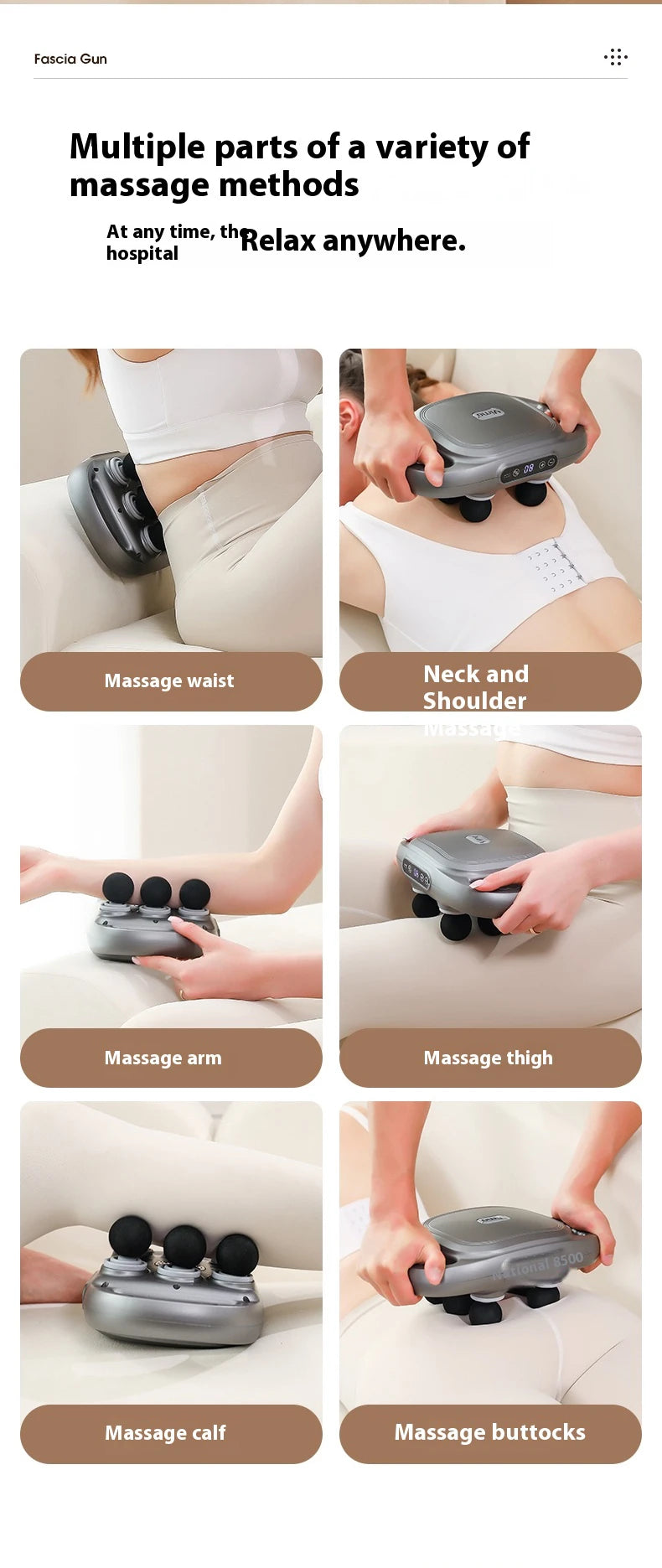 Muscle Massge  for Athletes,Handheld Back Massager，Handheld Deep Tissue Percussion Massager  for Neck,Back,Leg