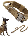 Dog Collar Durable Tactical Leash Set Adjustable Military Pet Collar Leash Medium Large Dog German Shepherd Training Accessories