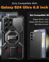 MagSafe Case for Samsung Galaxy S24 Ultra with Upgraded Camera Cover Kickstand and 9H Tempered Glass Screen Protector Phone Case