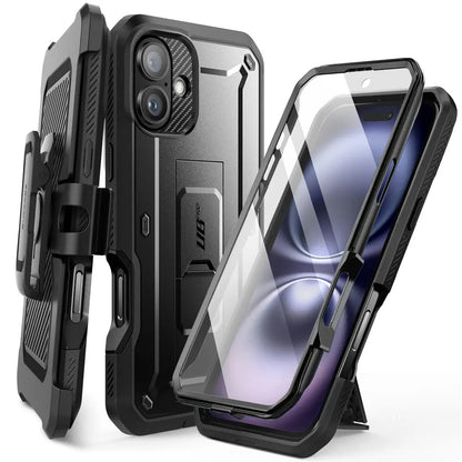 For iPhone 16 Case 6.1" (2024) UB Pro Full-Body Heavy Duty Rugged Phone Case with Built-in Screen Protector