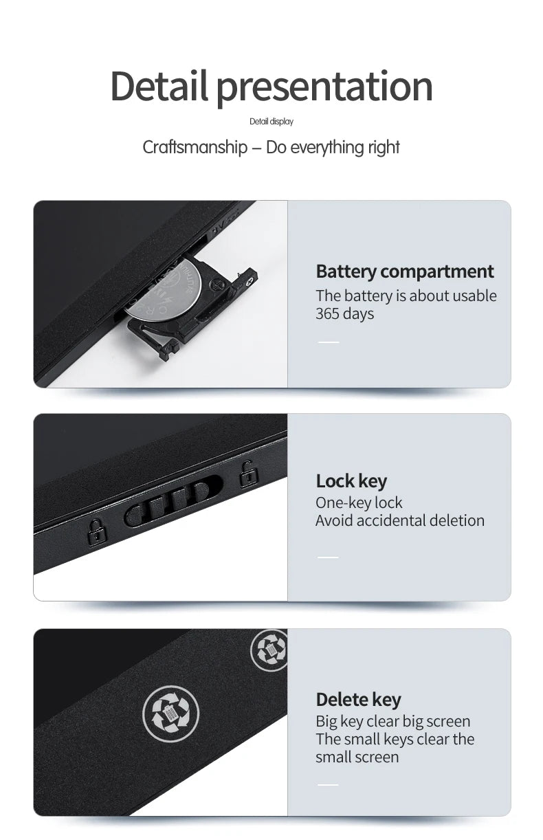 11.5/10.5inch LCD Drawing Board for Work Full Screen Superfine Double/single-sided Handwriting Crystal megnet Writing Tablet Pad