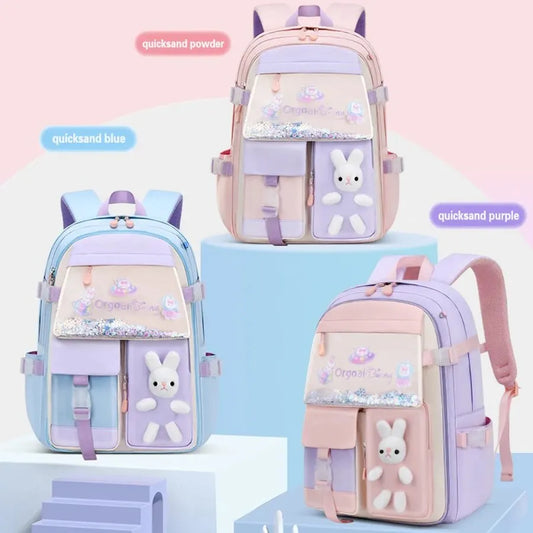 Shoulders Backpack Elementary School Students Schoolbag