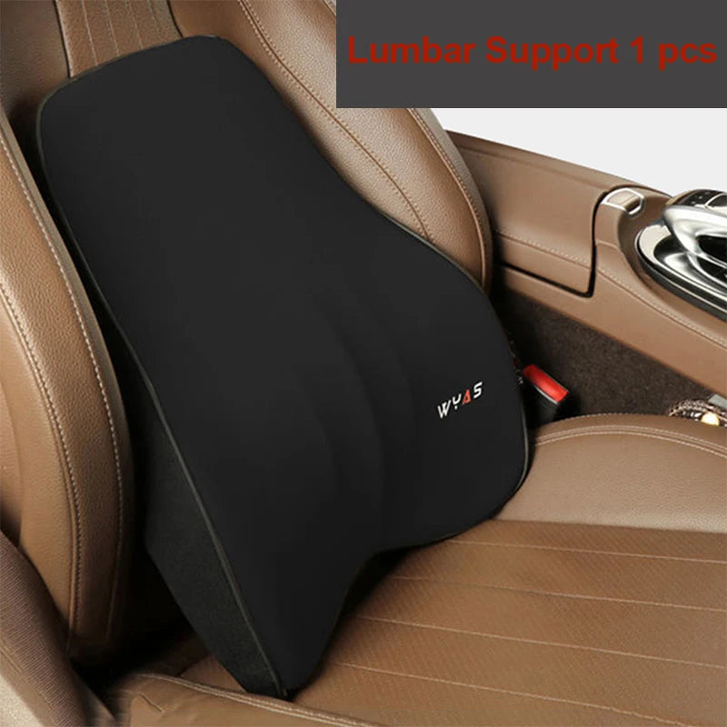 Car Lumbar Support Headrest Neck Pillow Support Universal Soft Neck Pillows Cushion Car Memory Foam Lumbar Pillow Back Support