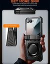 For Samsung Galaxy Z Flip 7 Case UB Grip Military-Grade Rugged Back Phone Case with Stand & Front Screen Protector