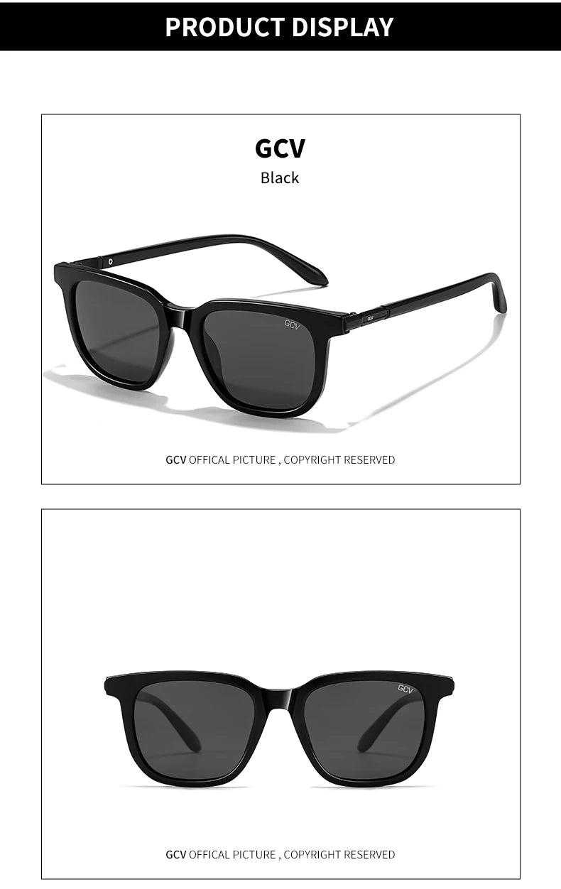 Cat Eye Square Acetate Polarized UV400 Fashion Sunglasses for Outdoor Driving Fishing Eyewear