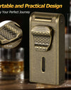 4 in 1 Cigar Lighter with Adjustable Jet Dual-Flame,Windproof Refillable Butane for Smoking,Cigar Gift for Men