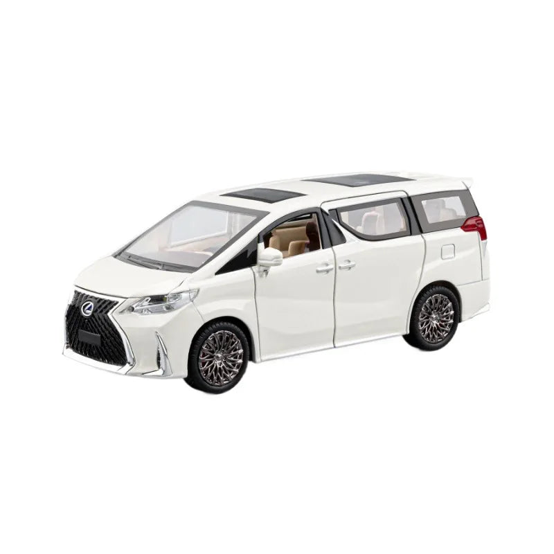 1 24 Scale Alloy MPV Diecast Pull Back Model Car with Sound and Light