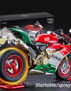 1:9 1199 Panigale H2R Ninja With Spray Alloy Motorcycle Model Toy Vehicle Collection Sound and Light Off Road Autocycle Toys Car