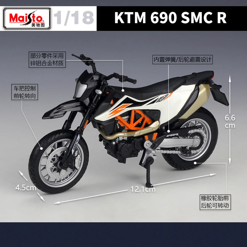 1 18 Scale KTM 690 SMC R Diecast Motorcycle Model