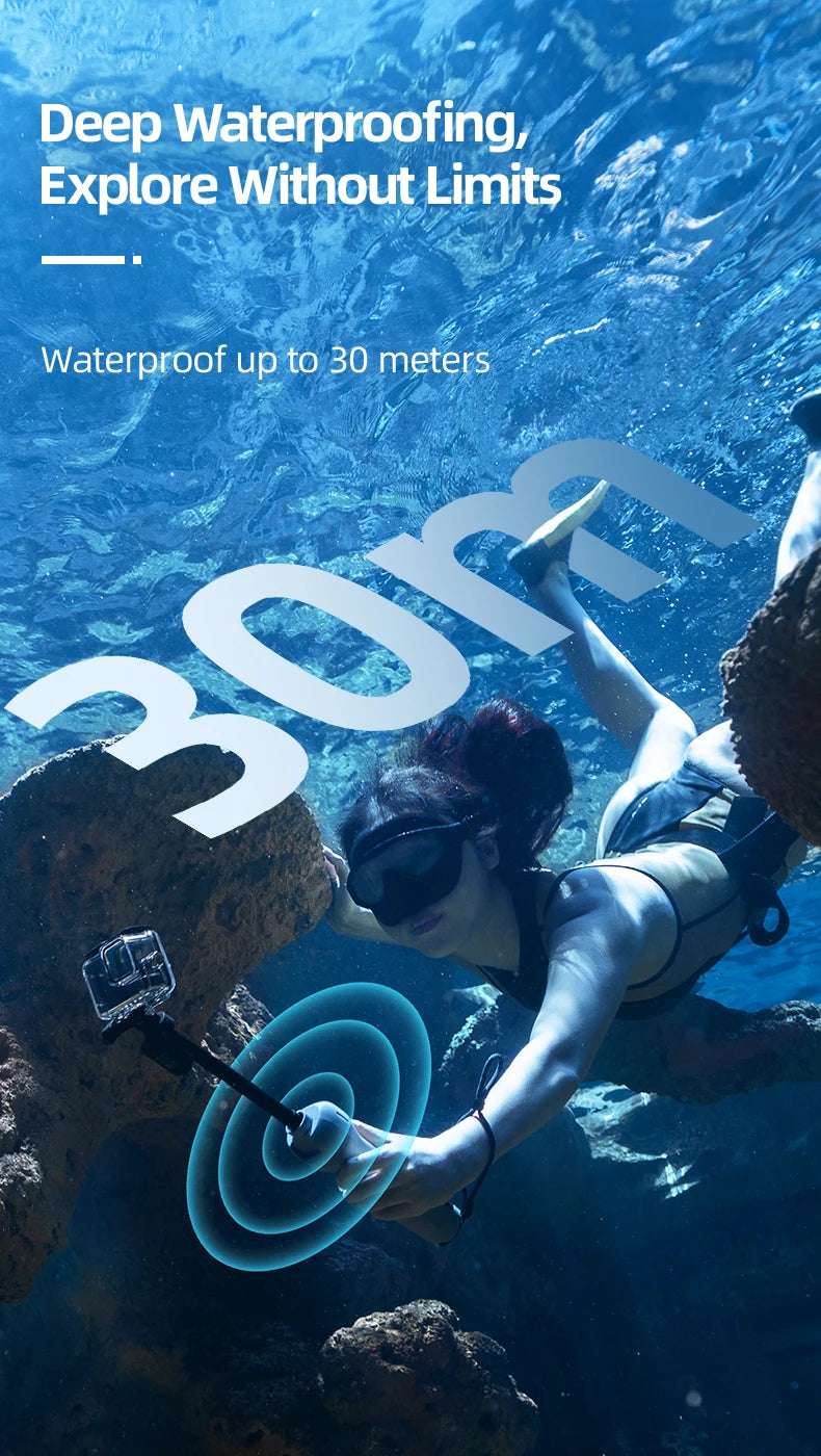 Underwater Bluetooth Selfie Stick with Wireless Remote for GoPro Hero 8 9 10 11 12